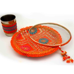 Traditional Karwa Chauth Thaal